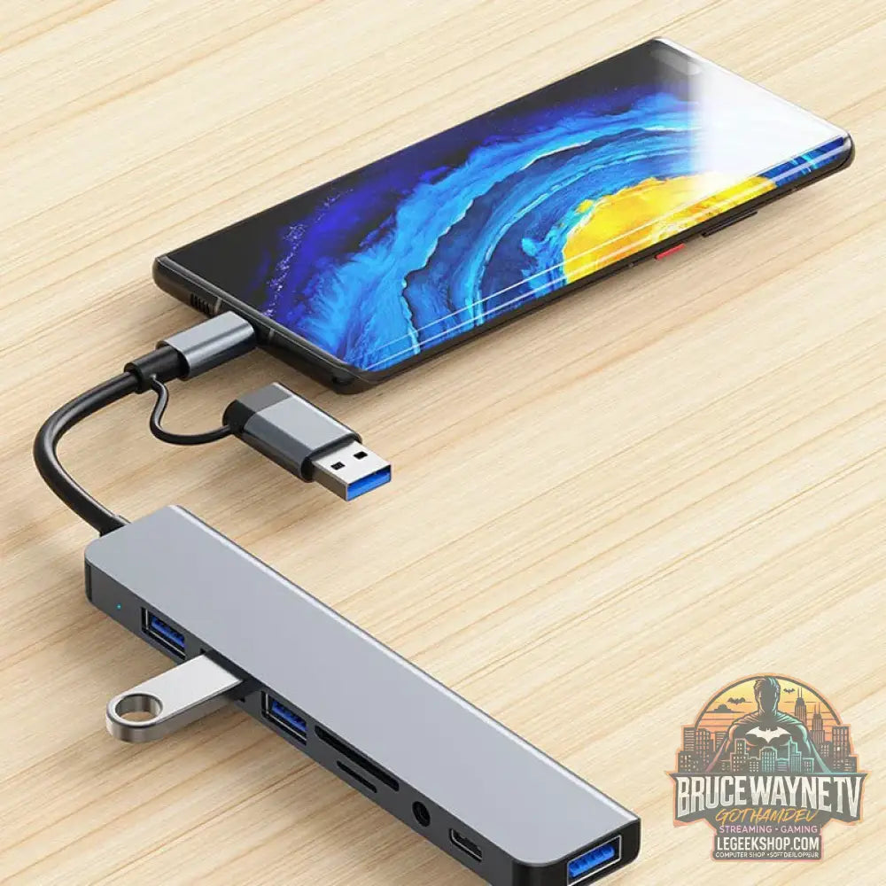 Station d’Accueil HUB USB + Type C 8 en 2 - 8 IN 2 - Hub USB