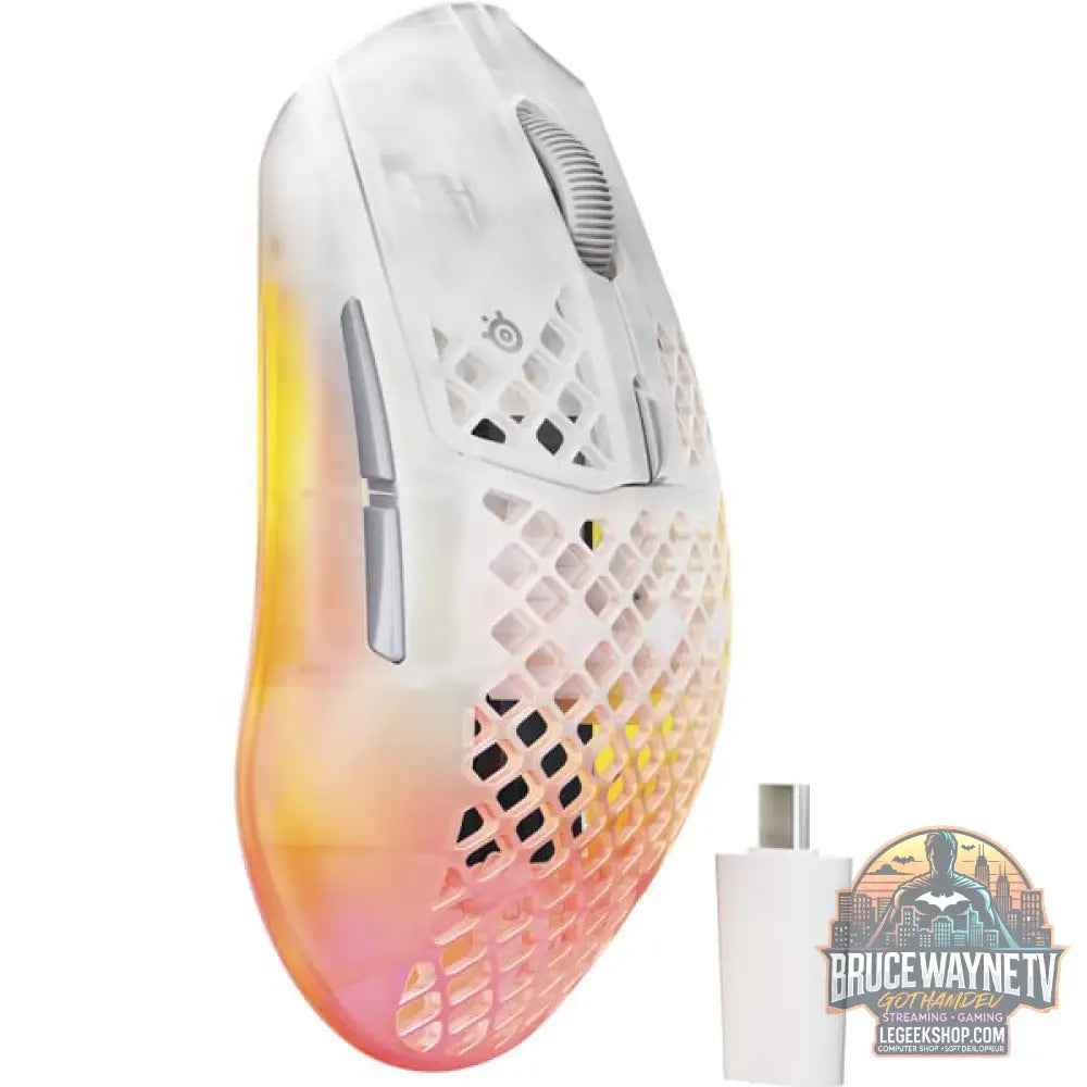 SteelSeries Aerox 3 Wireless Gen 2 Ghost, souris gaming - vue 5