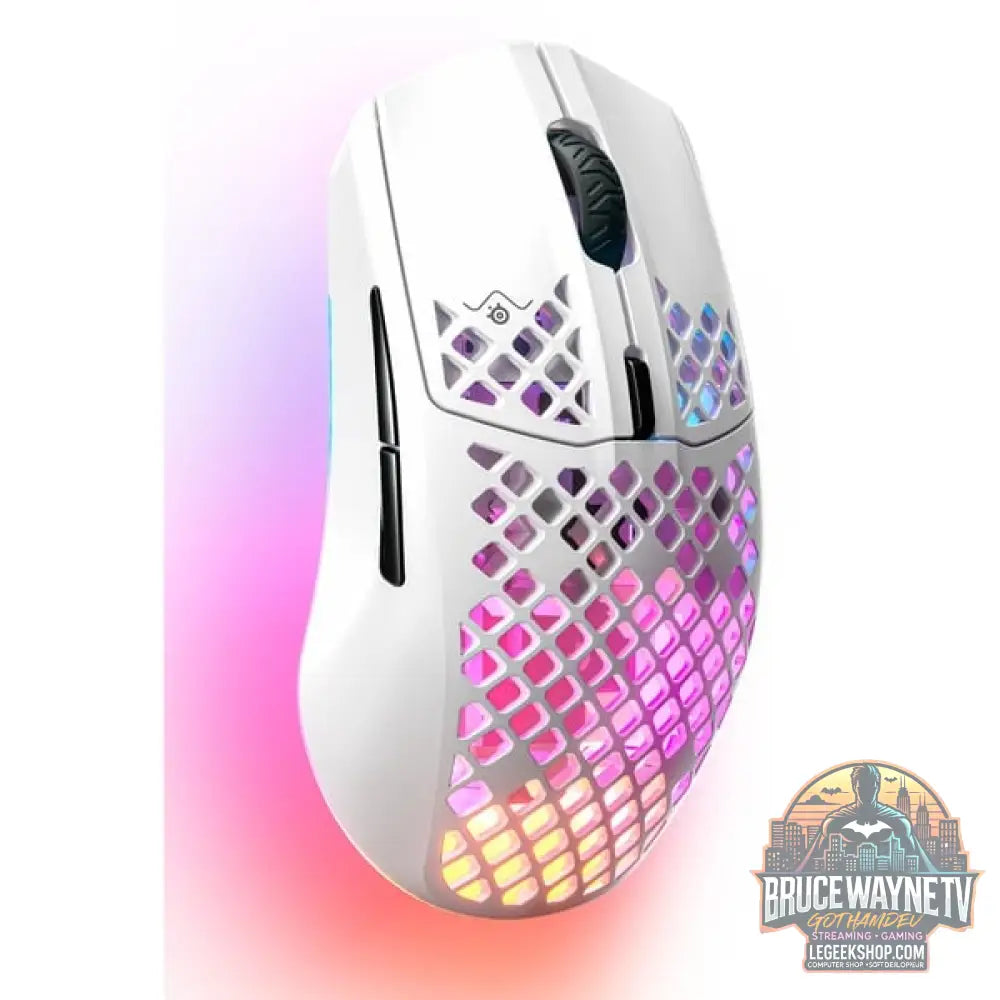 SteelSeries Aerox 3 Wireless Snow 2022, souris gaming - vue 2