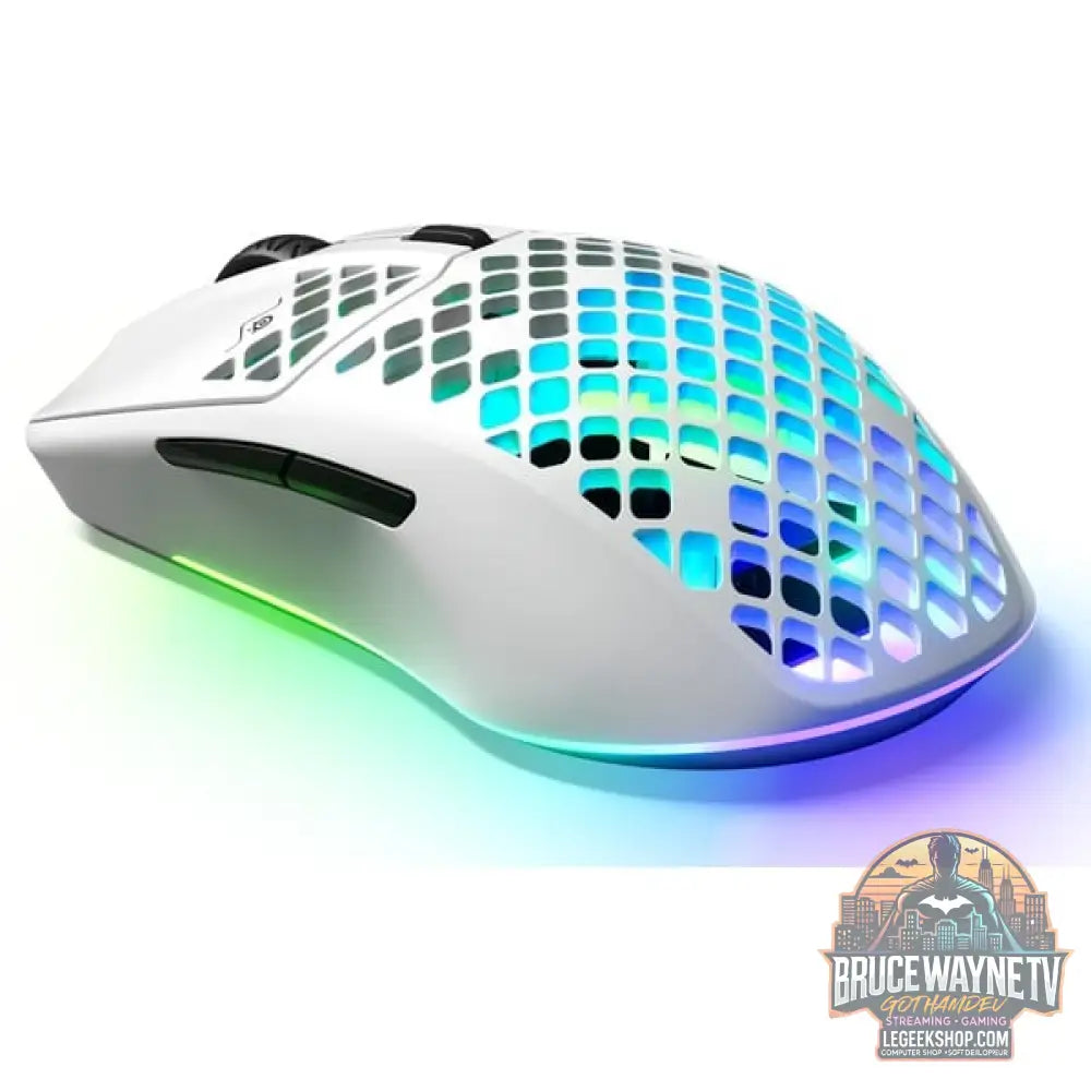 SteelSeries Aerox 3 Wireless Snow 2022, souris gaming - vue 4