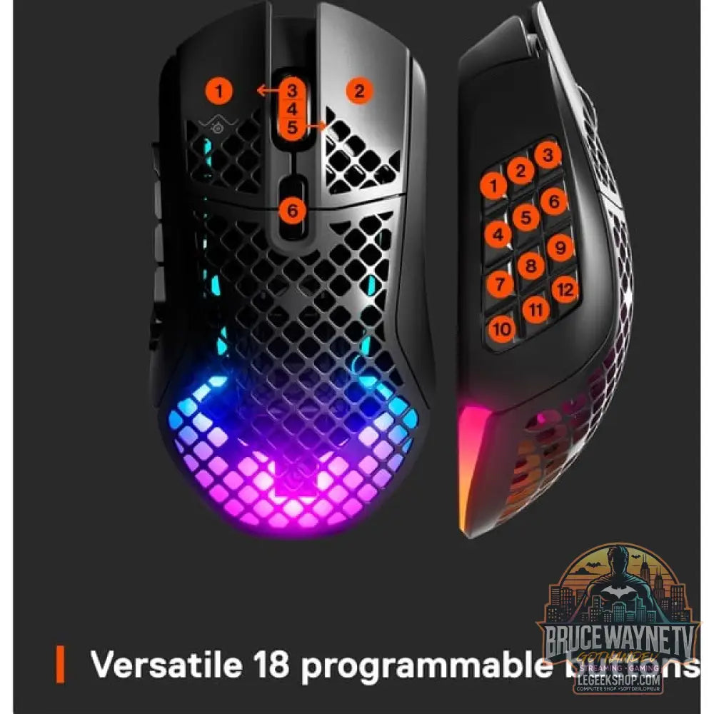 SteelSeries Aerox 9 Wireless, souris gaming - vue 4
