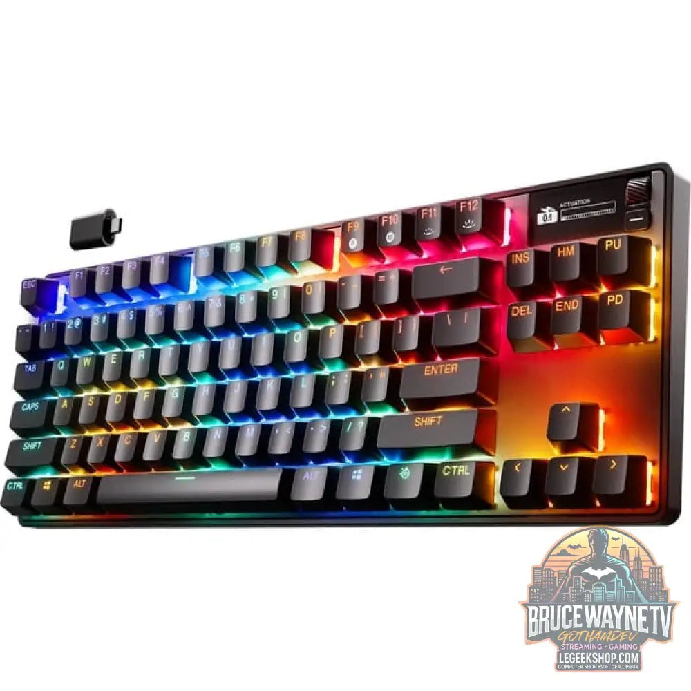 SteelSeries Apex Pro TKL Wireless Gen 3, clavier gaming - vue 3