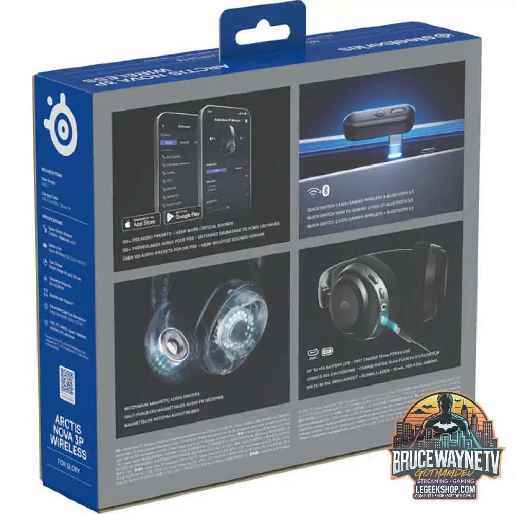 Arctis Nova 3P Wireless Black - SteelSeries - vue 8