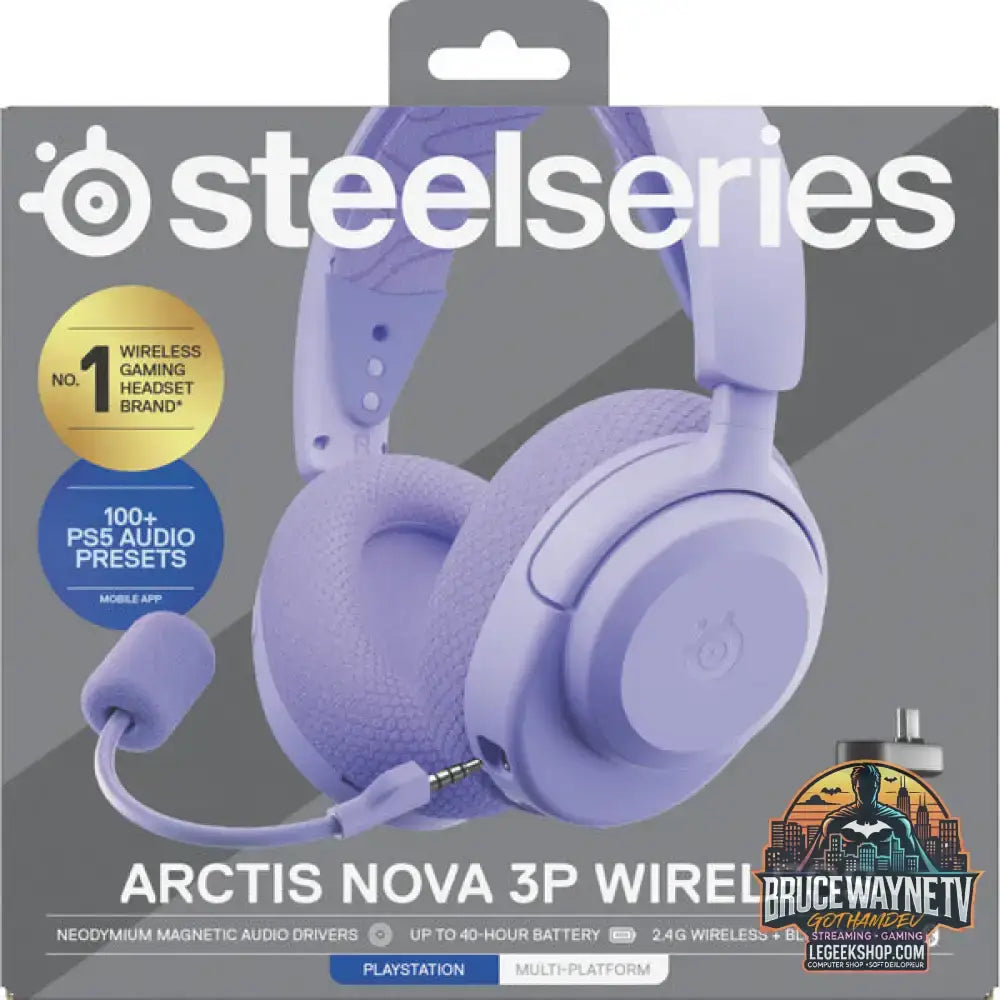 Arctis Nova 3P Wireless Lavender - SteelSeries - vue 9