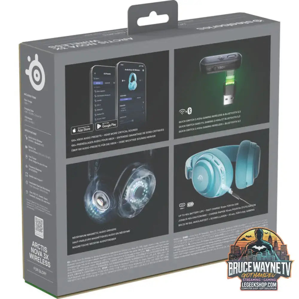 Arctis Nova 3X Wireless Aqua - SteelSeries - vue 8