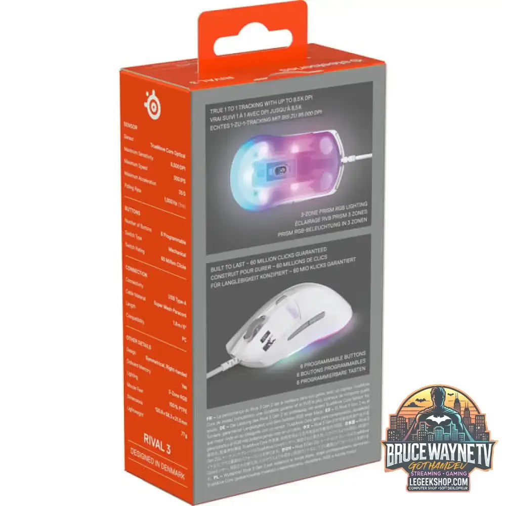 SteelSeries Rival 3 Gen 2, souris gaming - vue 7