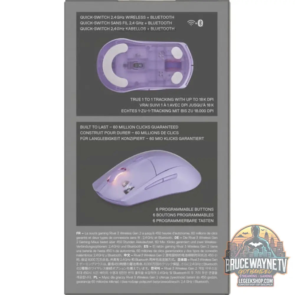 SteelSeries Rival 3 Wireless Gen 2, souris gaming - vue 7