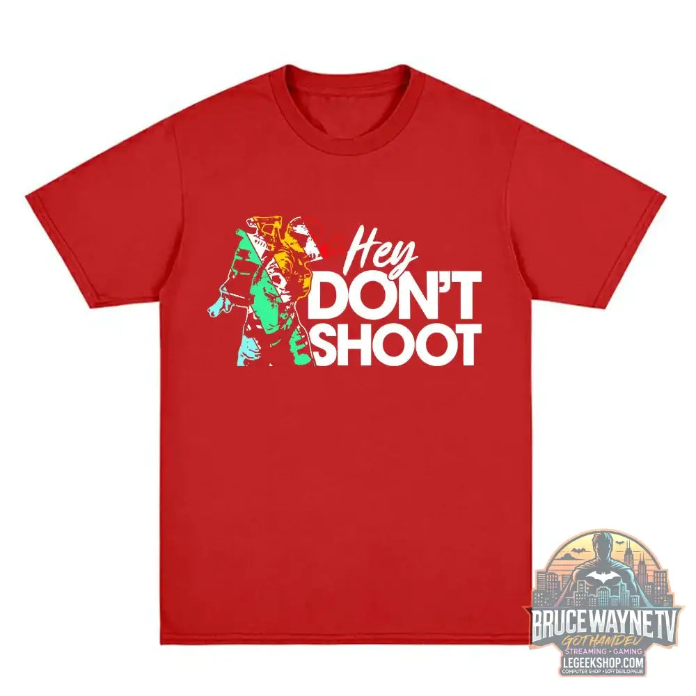 T-Shirt Arc Raiders Don’t Shoot Streetwear Unisexe Coton - 500242-rouge / XXL - T-Shirt