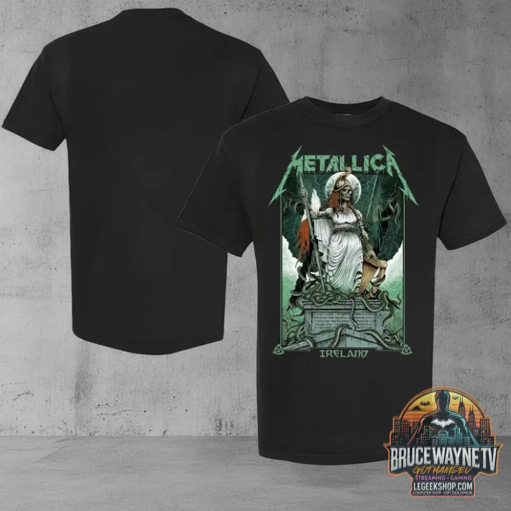 T-shirt unisexe coton Metallica M72 World Tour Dublin 2026, coupe moderne. Affichez votre passion pour le metal.