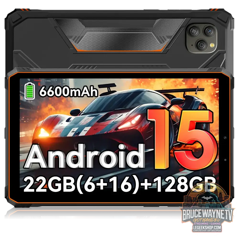 Tablette robuste Blackview Active 5 [sans chargeur UE] 6 Go + 128 Go 8,68’’ Android 15 IPS 6600 mAh Doke AI 16 MP NFC