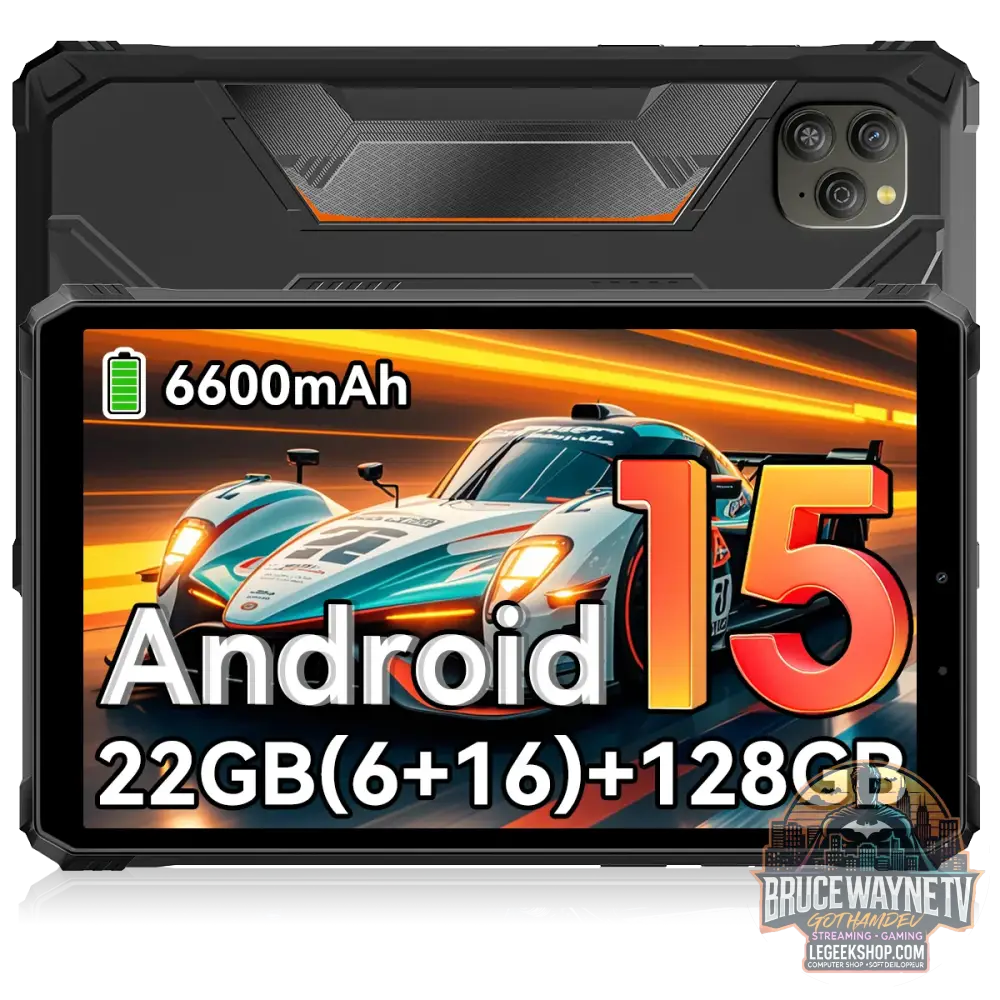 Tablette robuste Blackview Active 5 [sans chargeur UE] 6 Go + 128 Go 8,68’’ Android 15 IPS 6600 mAh Doke AI 16 MP NFC
