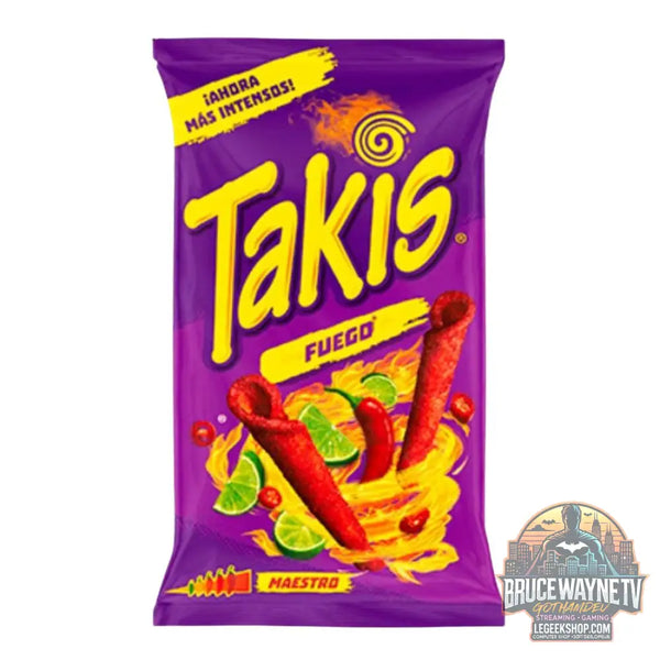 Takis Fuego boucles de tortillas au piment épicé de 100g (Paquet de 18) - Snacks & boissons importés