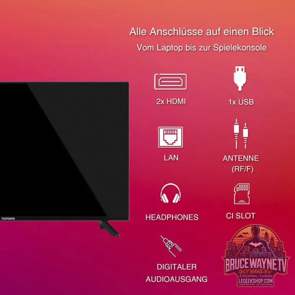 Telefunken D32F751X7CW, LED-Fernseher - Telefunken - vue 3