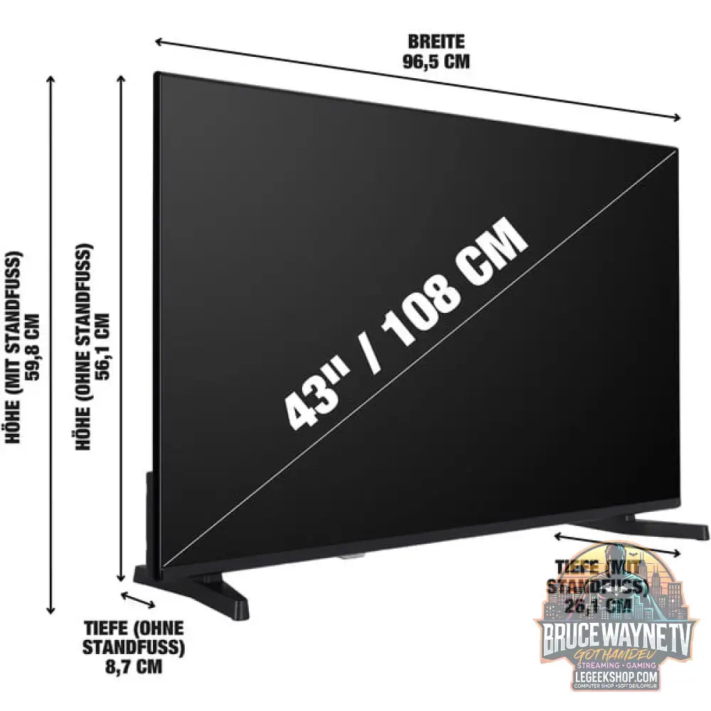 Telefunken D43U790B2CW, LED-Fernseher - Telefunken - vue 3