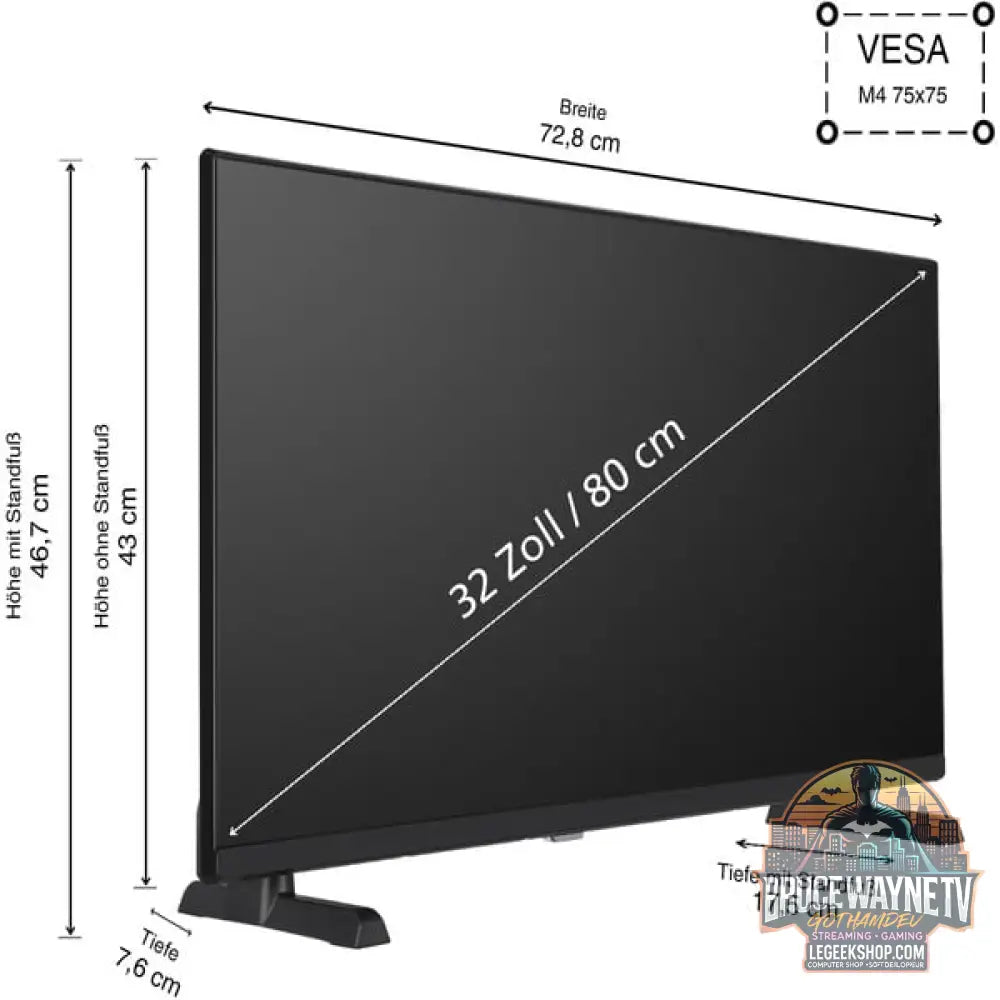 Telefunken QF32VP750S, QLED-Fernseher - Telefunken - vue 3