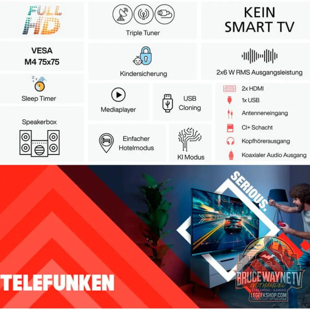 Telefunken XF40P900S, LED-Fernseher - Telefunken - vue 3