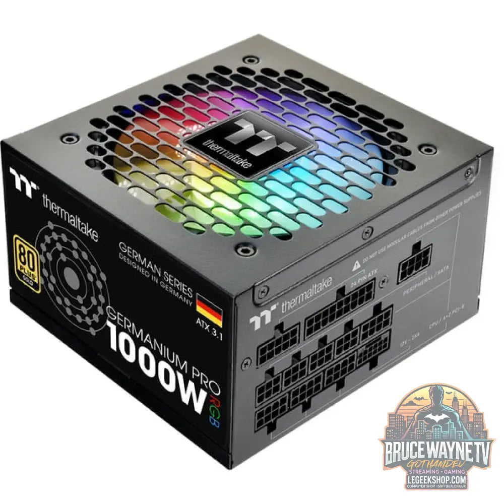 Thermaltake Germanium Pro RGB 1000W, alimentation PC - Thermaltake - vue 3