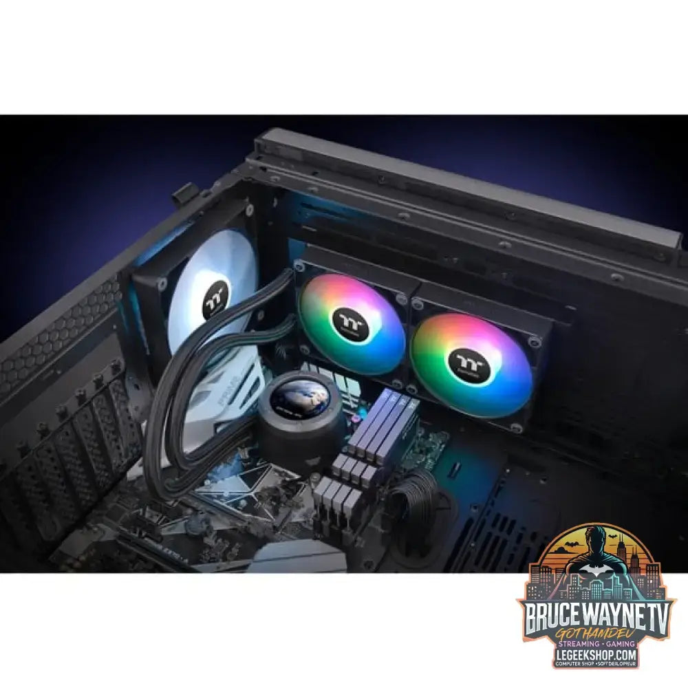 Thermaltake TH240 V2 Ultra ARGB Sync AIO Liquid Cooler, Wasserkühlung schwarz - Thermaltake - vue 12