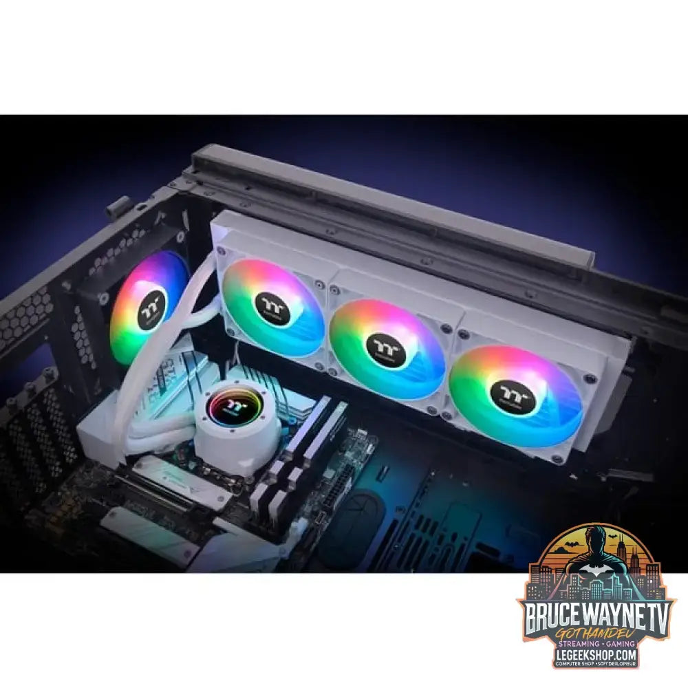 Thermaltake TH360 V2 ARGB Sync AIO Liquid Cooler Snow Edition, Wasserkühlung weiß - Thermaltake - vue 9