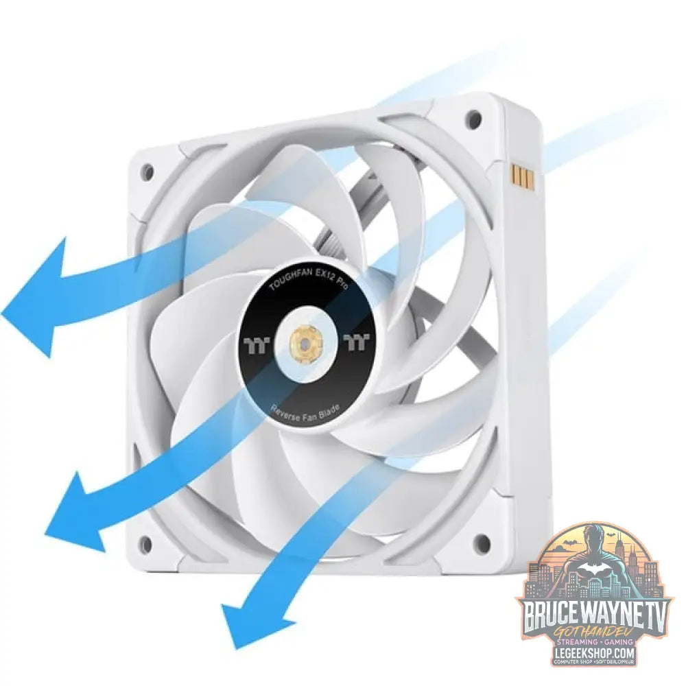 Thermaltake TOUGHFAN EX12 Pro White – Swappable Edition, Gehäuselüfter - Thermaltake - vue 15