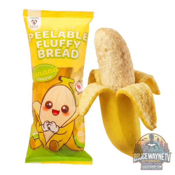 Tokimeki Peelable Fluffy Bread saveur banane collation pelable en forme et au goût de banane de 65 g (Pack de 32)