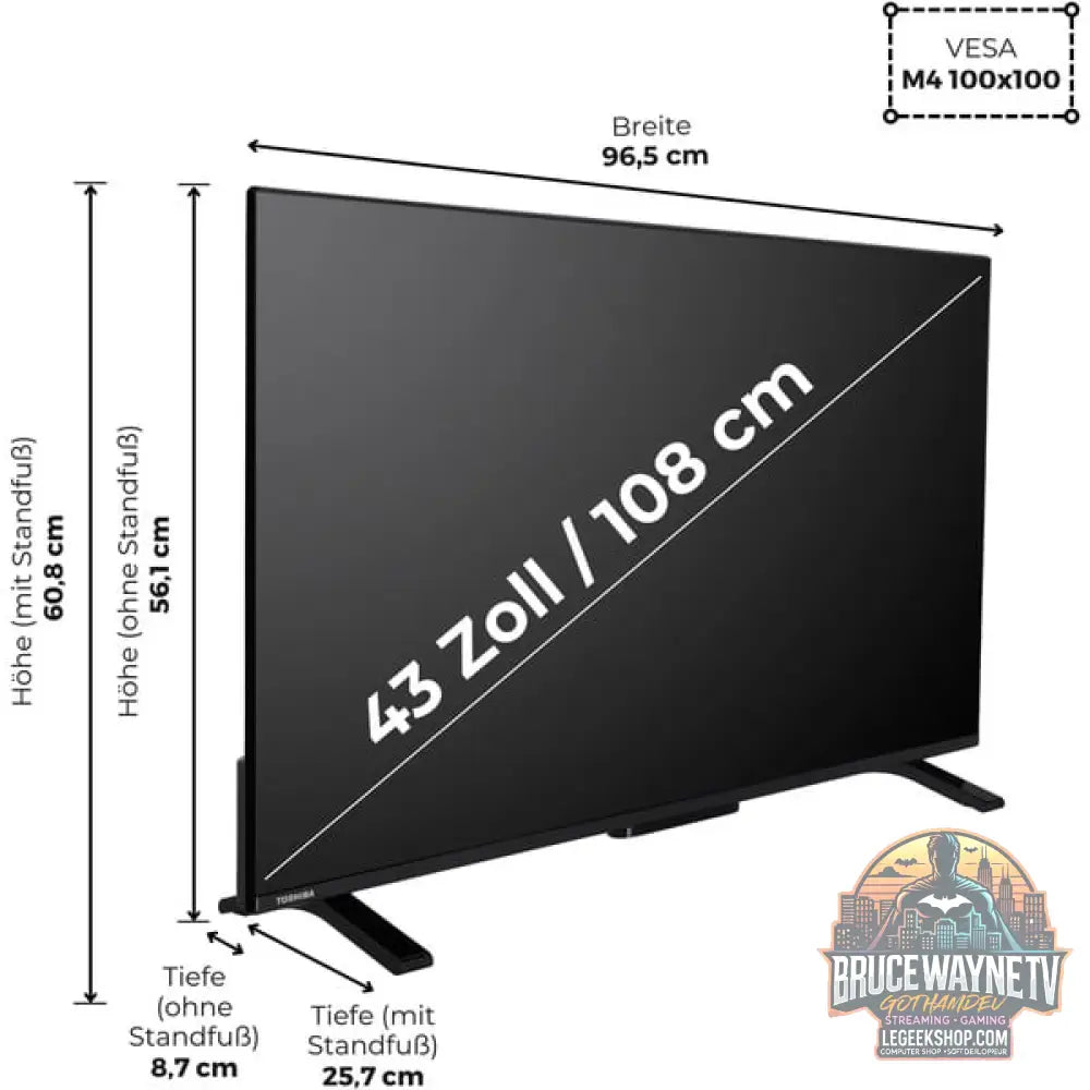 Toshiba 43UV2363DA, LED-Fernseher - Toshiba - vue 3
