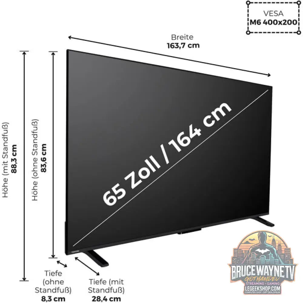 Toshiba 65QV2363DA, QLED-Fernseher - Toshiba - vue 3