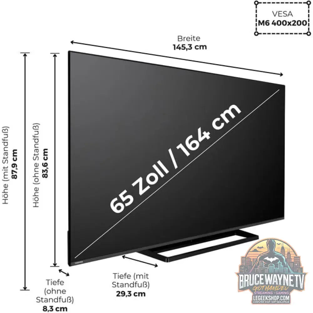 Toshiba 65UF3F63DAR, LED-Fernseher - Toshiba - vue 4