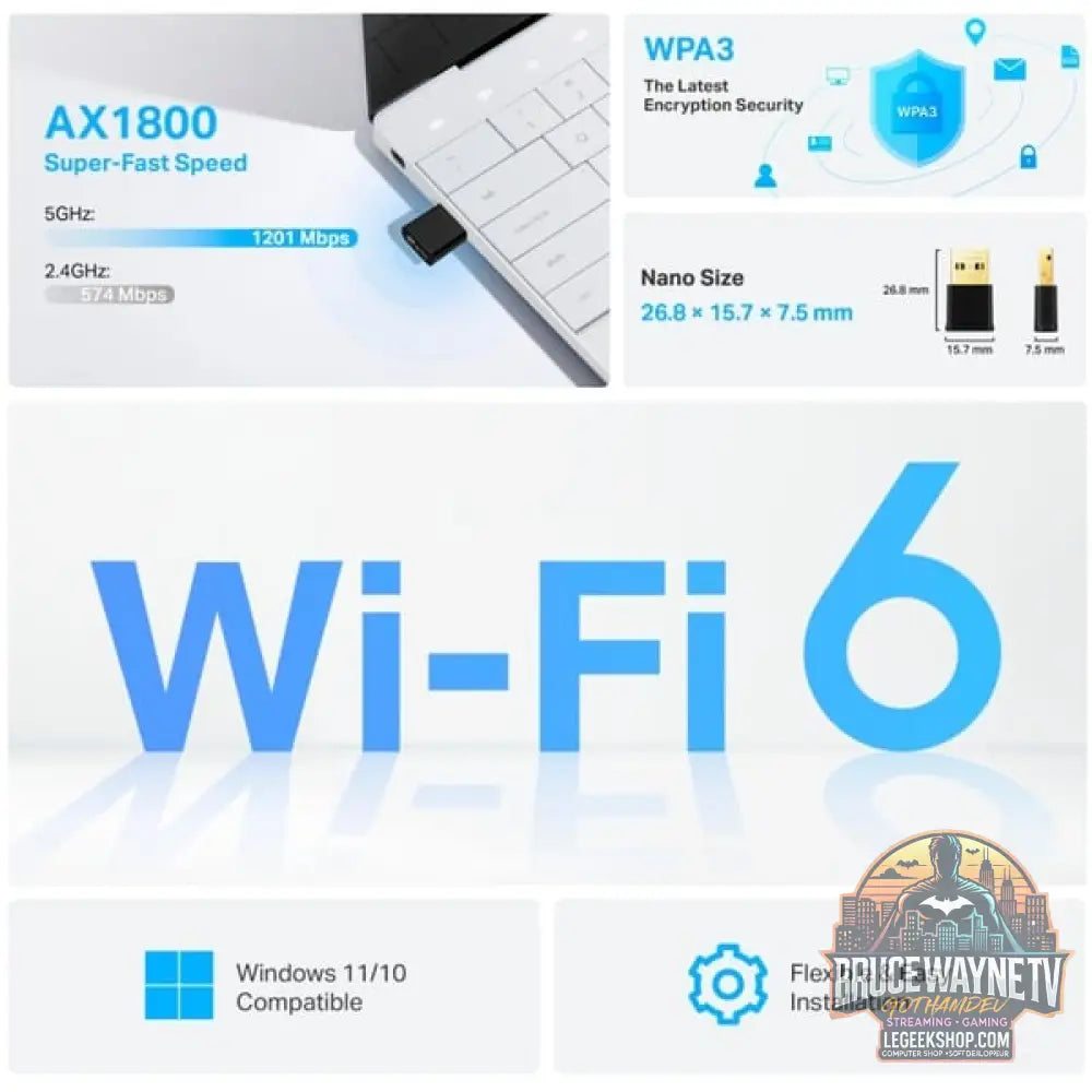 TP-Link Archer TX20U Nano, adaptateur Wi-Fi - TP-Link - vue 3