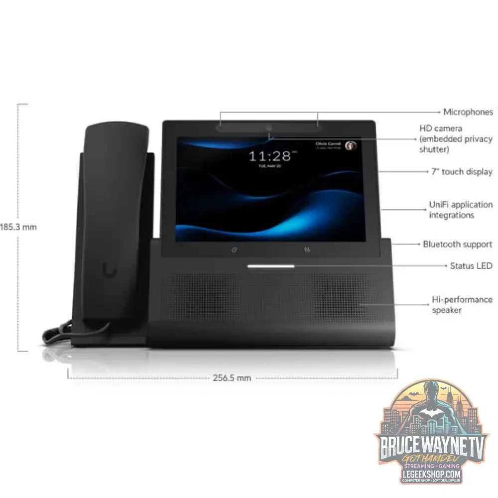 Ubiquiti UG3 Touch Enterprise, VoIP-Telefon anthrazit - Ubiquiti - vue 9