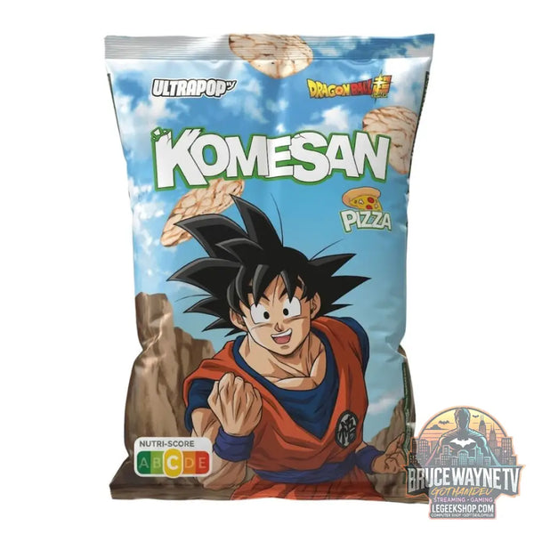 Ultra Pop Komesan Goku Pizza chips de riz au goût de pizza de 60 g (Pack de 12) - Snacks & boissons importés