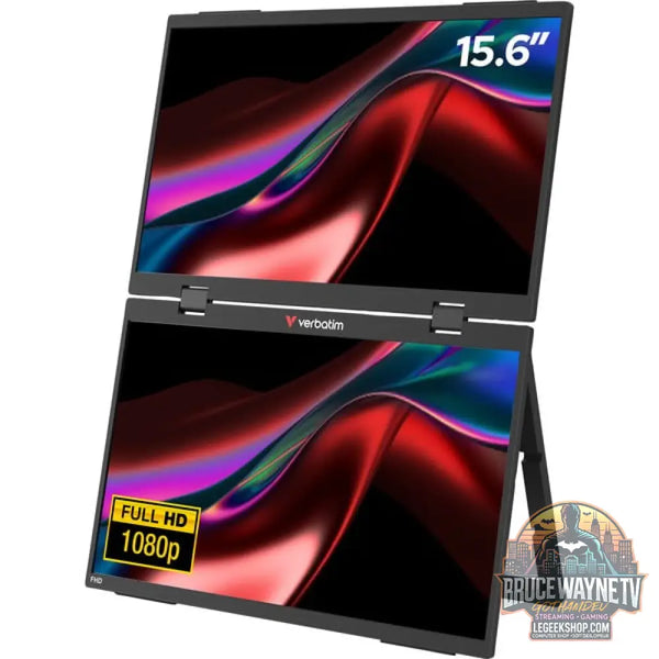 Verbatim Dualer tragbarer Monitor 15 15,6" Full HD IPS 60 Hz - Verbatim