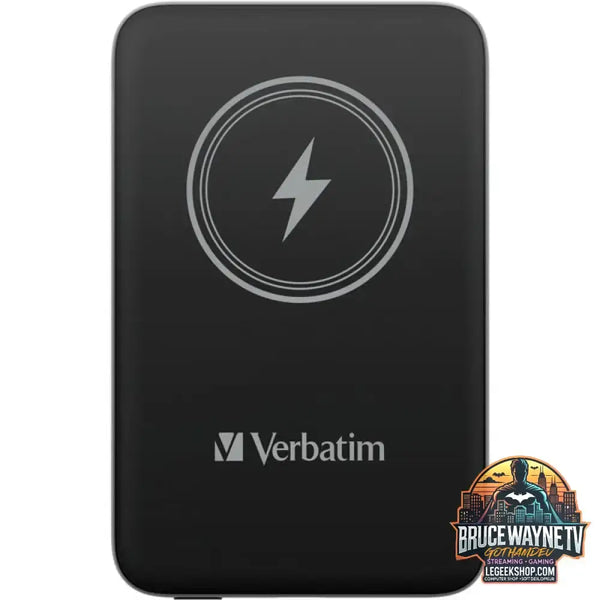 Verbatim Wireless Powerbank Charge 'n' Go 10.000mAh schwarz, Qi, PD 3.0, Quick Charge 3.0 - Stromquelle: Steckdose, USB-C