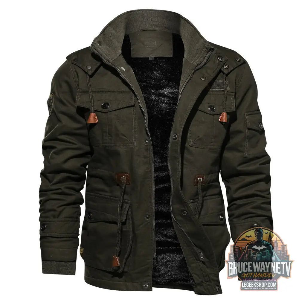 🧥 Veste Cargo Homme Hiver Capuche Détachable Multi-Poches 🧥 - Veste Cargo Homme