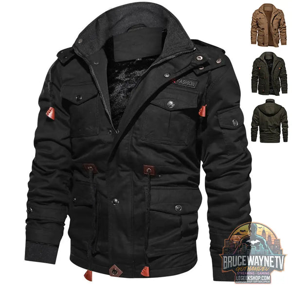 🧥 Veste Cargo Homme Hiver Capuche Détachable Multi-Poches 🧥 - Veste Cargo Homme