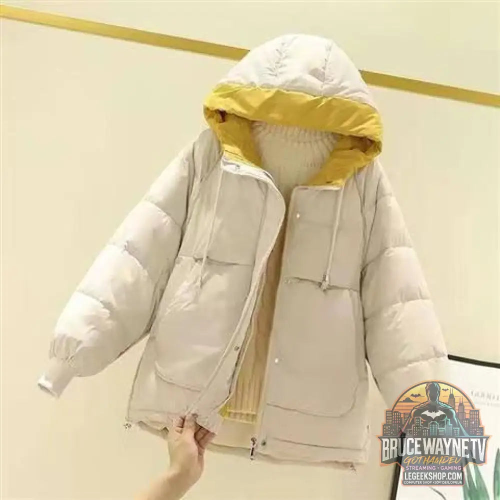 Veste Courte Femme Hiver Rembourrée Coton Style Étudiant - Veste Femme