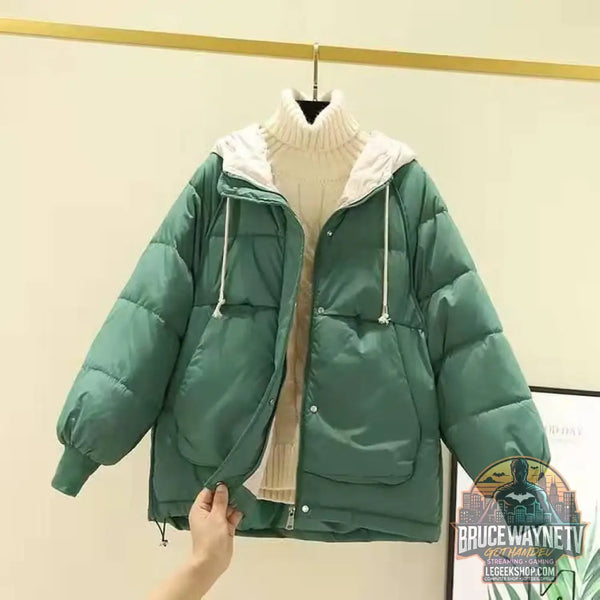 Veste Courte Femme Hiver Rembourrée Coton Style Étudiant - Veste Femme