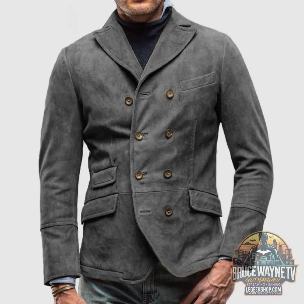 Veste Homme Casual Rétro Poches Zippées 5 Couleurs Polyester - Gray / S - Veste Homme