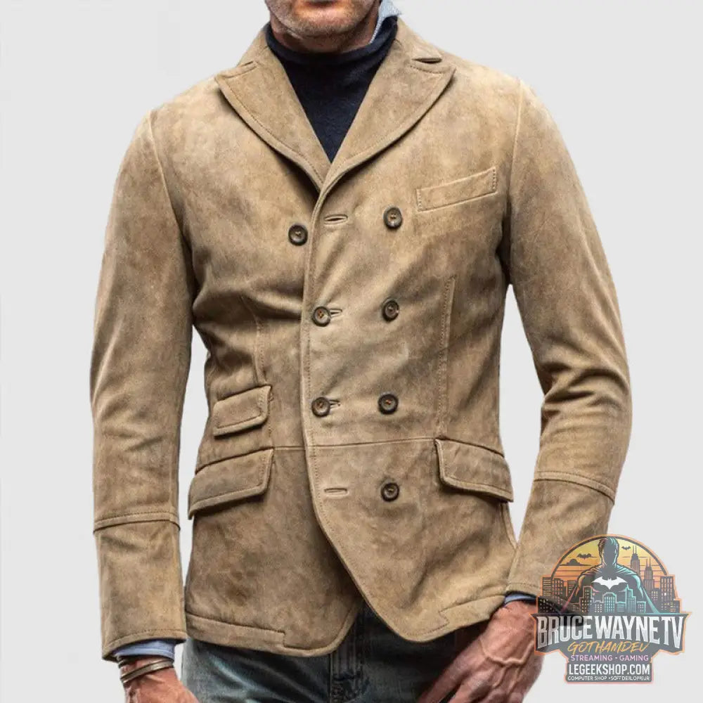 Veste Homme Casual Rétro Poches Zippées 5 Couleurs Polyester - Khaki / S - Veste Homme