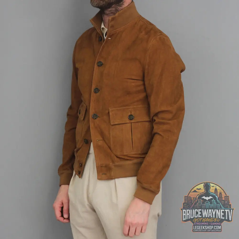 Veste Homme Slim Fit Couleur Unie Col Montant Mélange Coton - Veste Homme