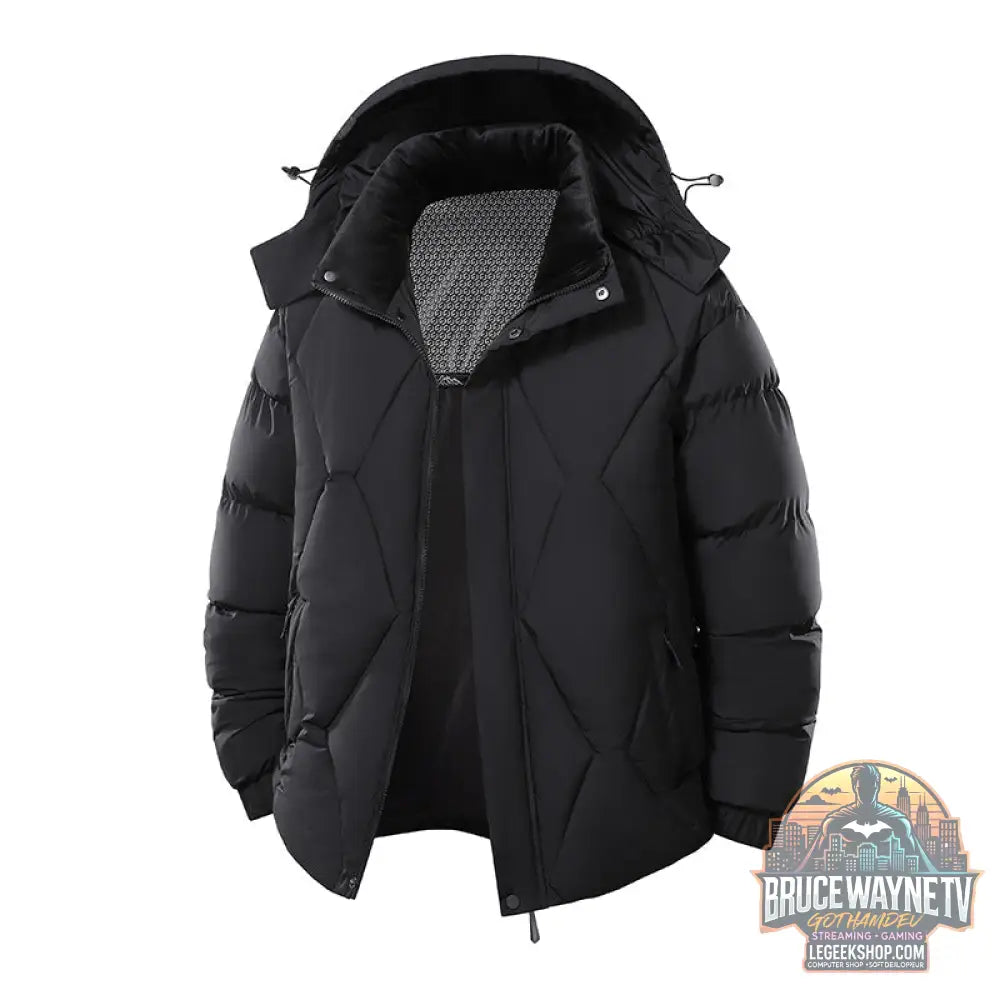 Veste Matelassée Homme Hiver Capuche Épaisse Chaude - Veste Matelassée Homme