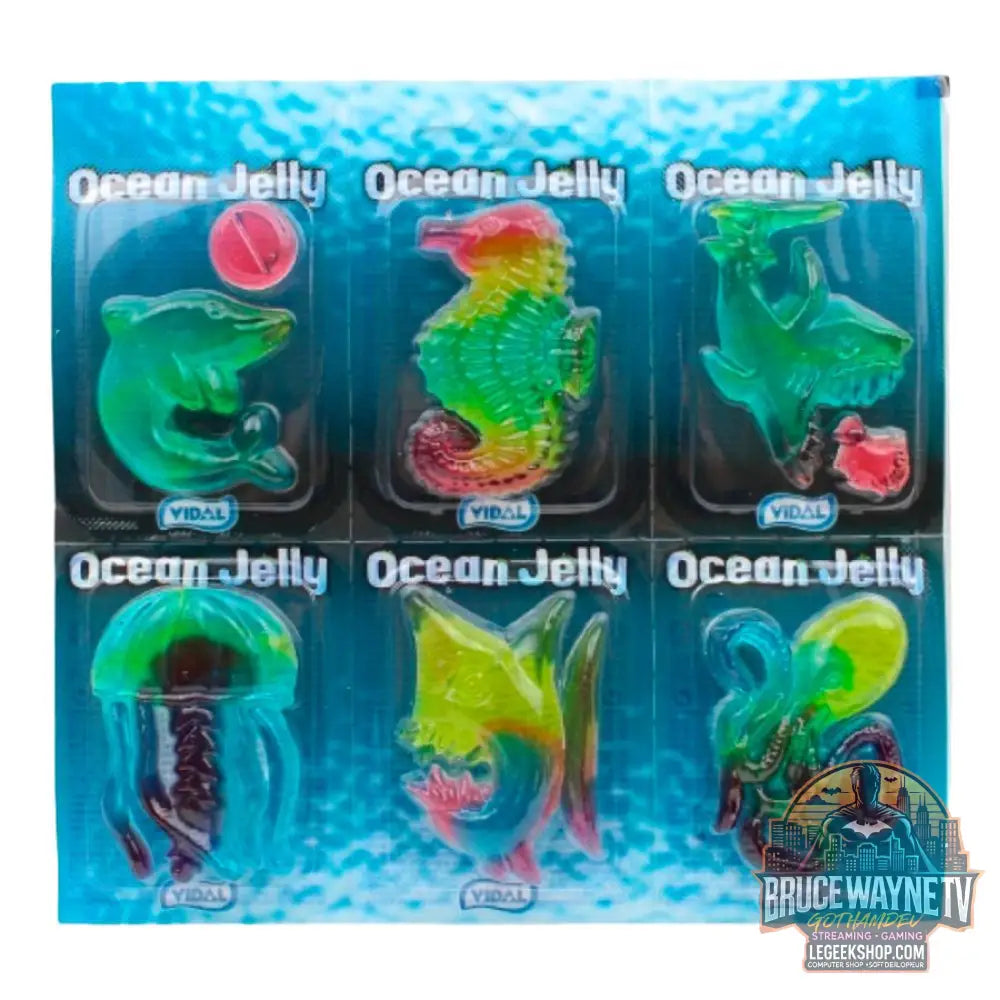 Vidal Ocean Jelly 6 gelées en forme d’animaux marins de 11g (paquet de 11) - Snacks & boissons importés