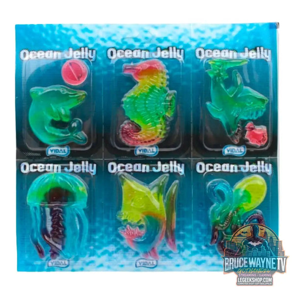 Vidal Ocean Jelly 6 gelées en forme d’animaux marins de 11g (paquet de 11) - Snacks & boissons importés