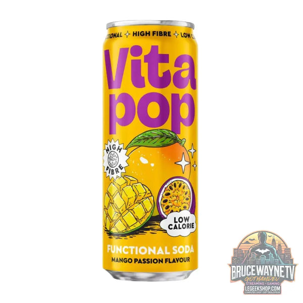 Vita Pop Mango Passion boisson fonctionnelle au goût de mangue et fruit de la passion de 330ml (Paquet de 12) - Snacks