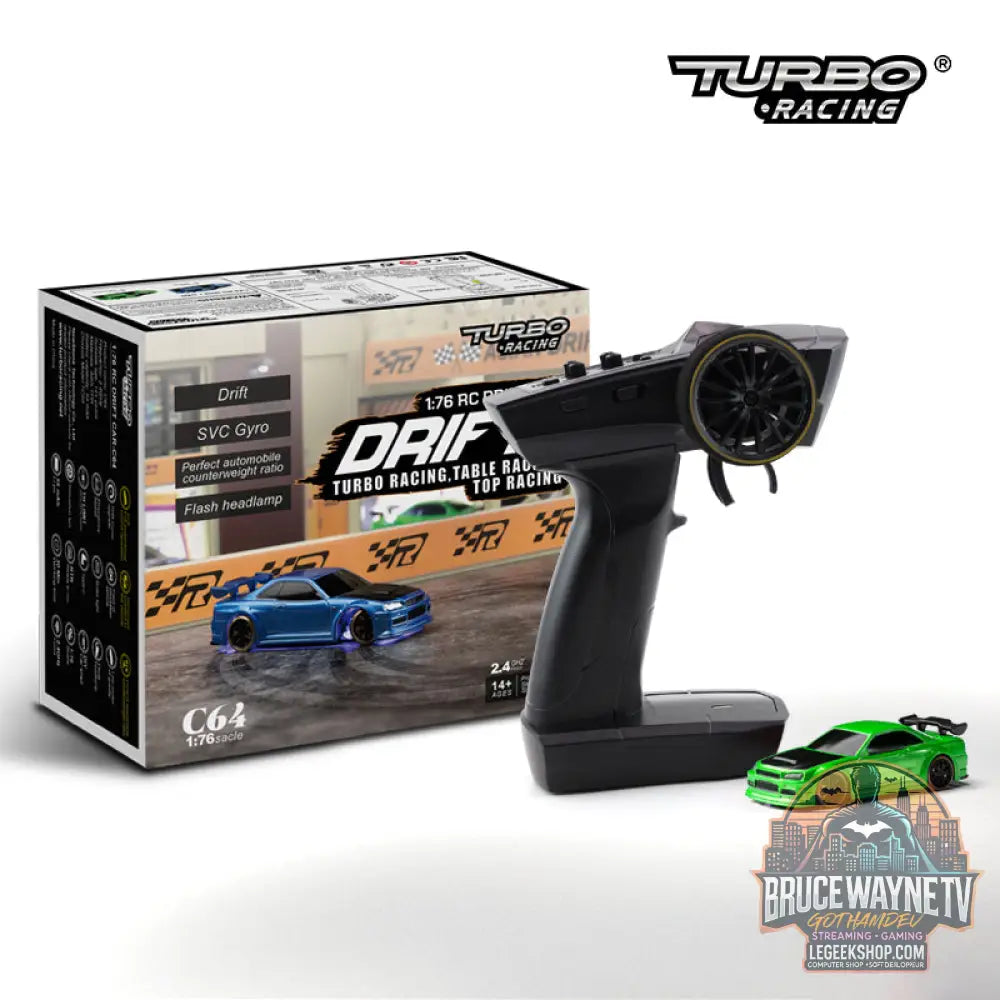 Voiture RC Drift Turbo Racing 1/76 Gyroscope Télécommande Pro - Voiture RC
