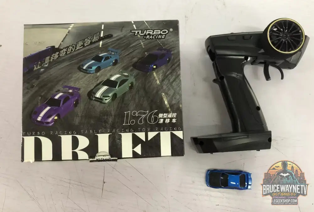 Voiture RC Drift Turbo Racing 1/76 Gyroscope Télécommande Pro - Blue - Voiture RC