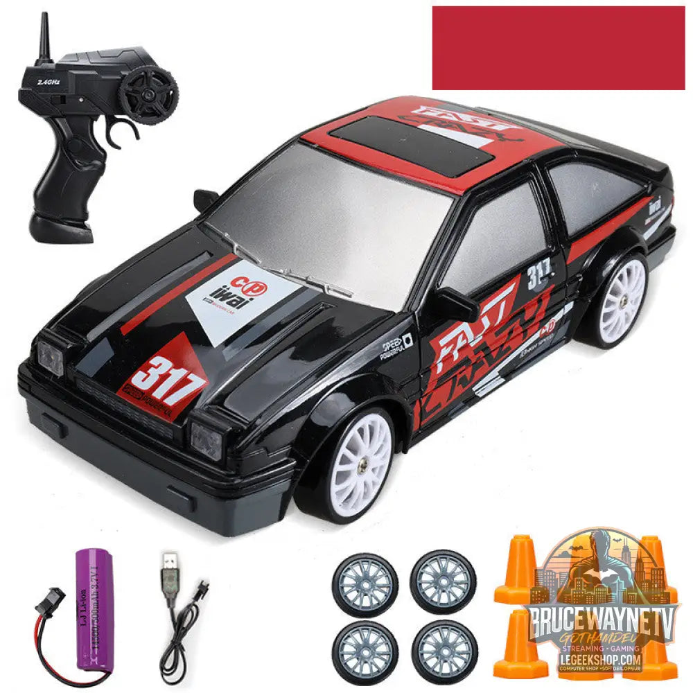 Voiture Télécommandée RC 4WD Drift Électrique Rechargeable Jouet - Black graffiti - Voiture RC