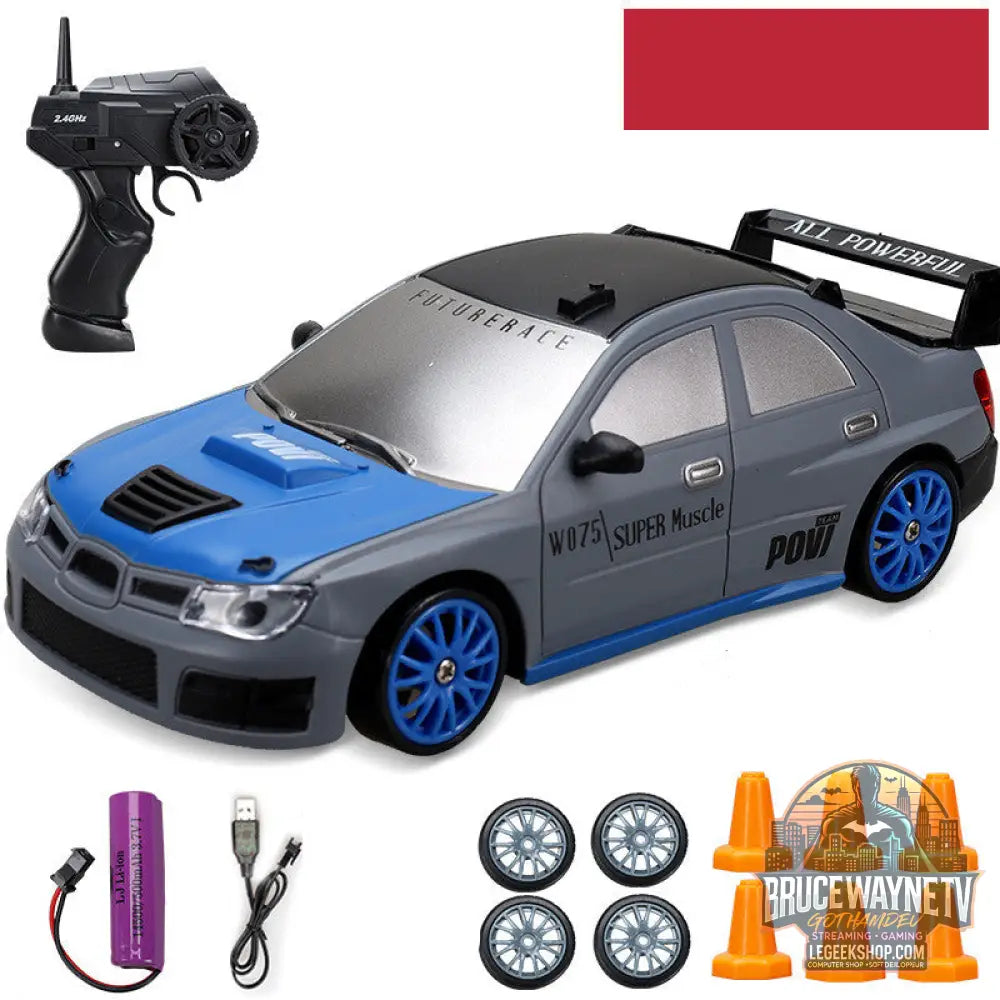 Voiture Télécommandée RC 4WD Drift Électrique Rechargeable Jouet - Gray - Voiture RC