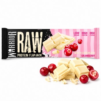 Warrior Raw Portein Oat bar White Choc & Cranberry 75 Gr x 12