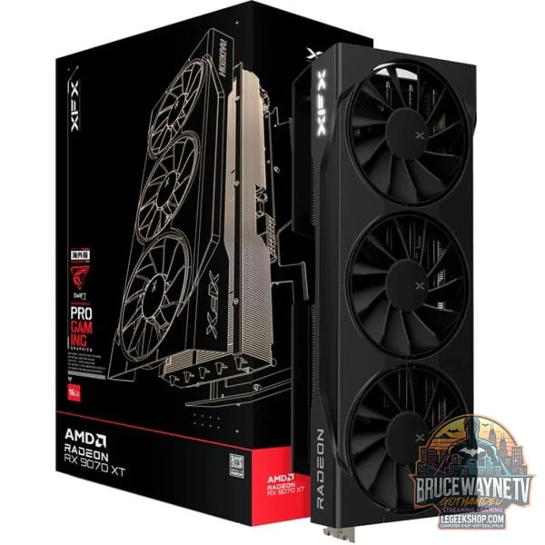 XFX Radeon RX 9070 XT Swift, carte graphique noir, RDNA4, GDDR6, 3x DisplayPort, 1x HDMI 2.1 - XFX